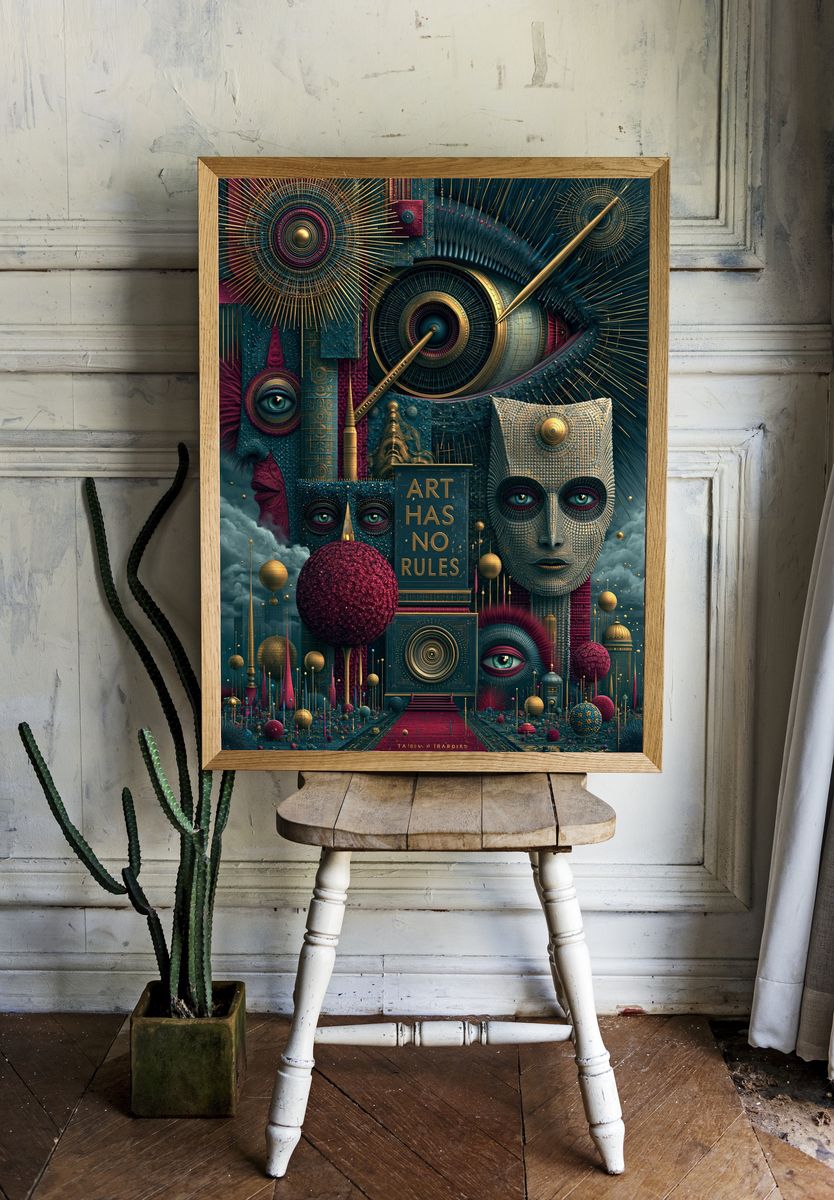 Art Has No Rules Surrealism Poster. room preview