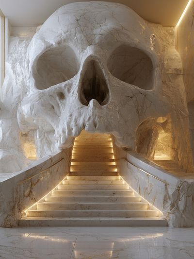 Skull Staircase Architecture Print.