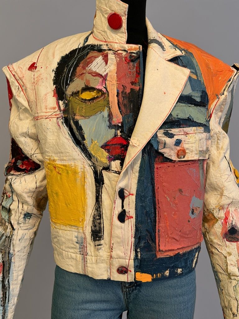 Abstract Painted Jacket Poster. poster — fashion art