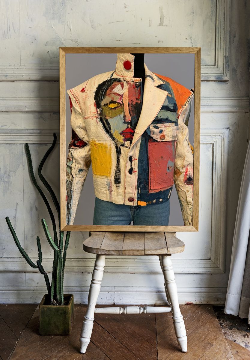 Abstract Painted Jacket Poster. room preview
