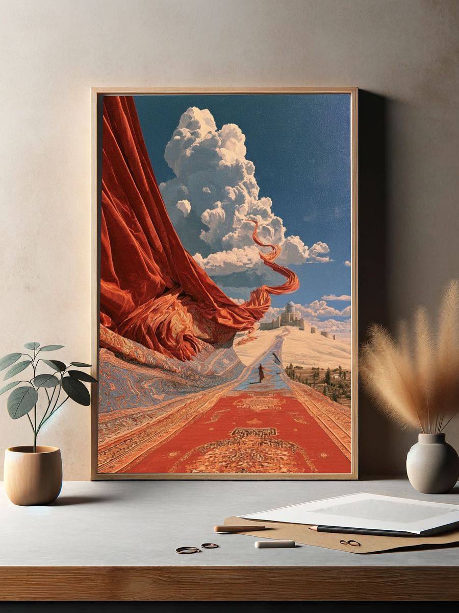 Surreal Desert Cloudscape Print. — room view 2