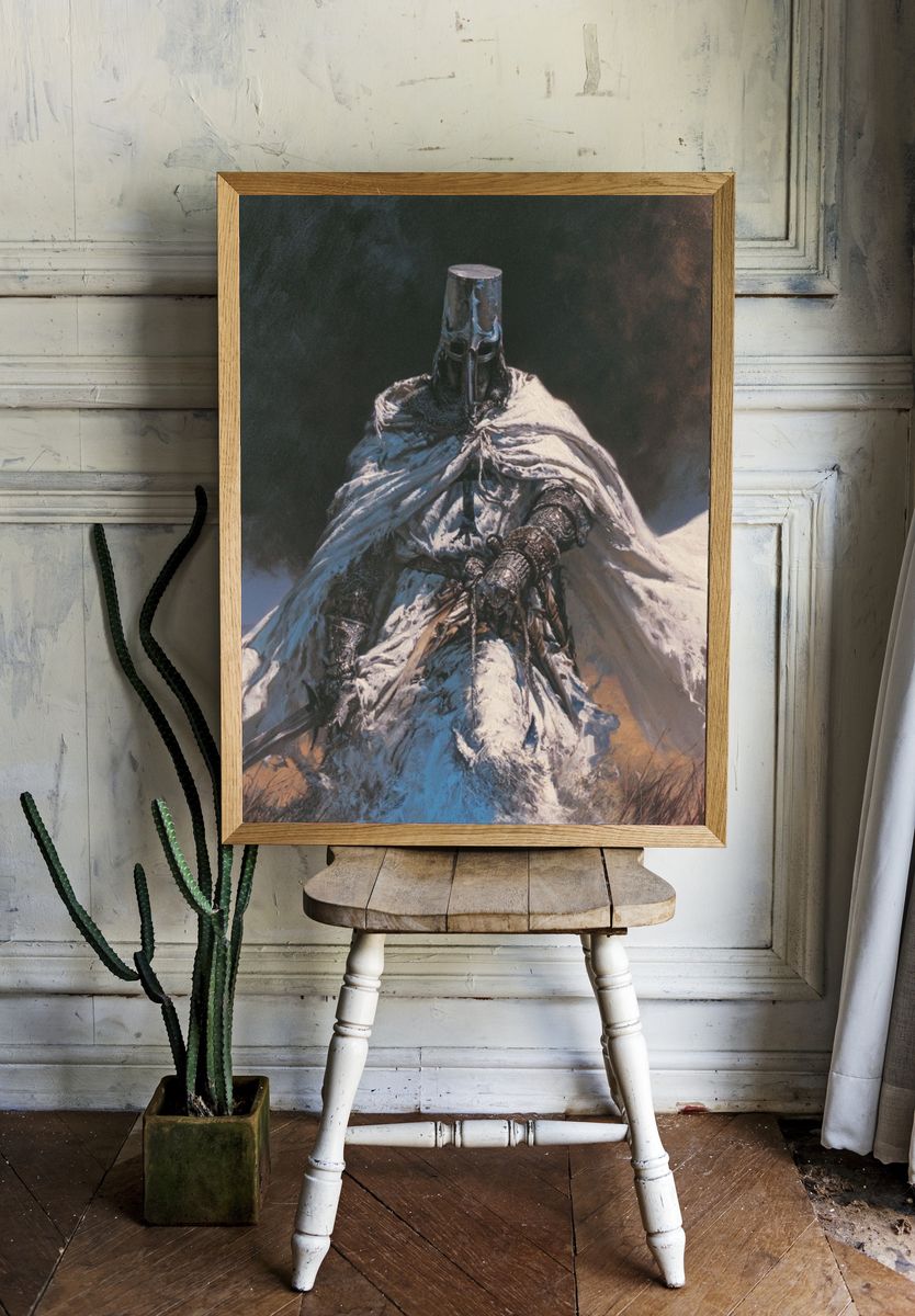 Armored Knight Surrealism Poster. room preview