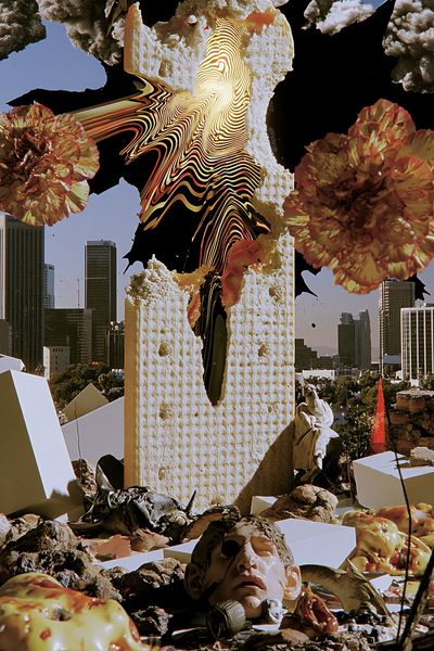 Surreal City Collage Poster.