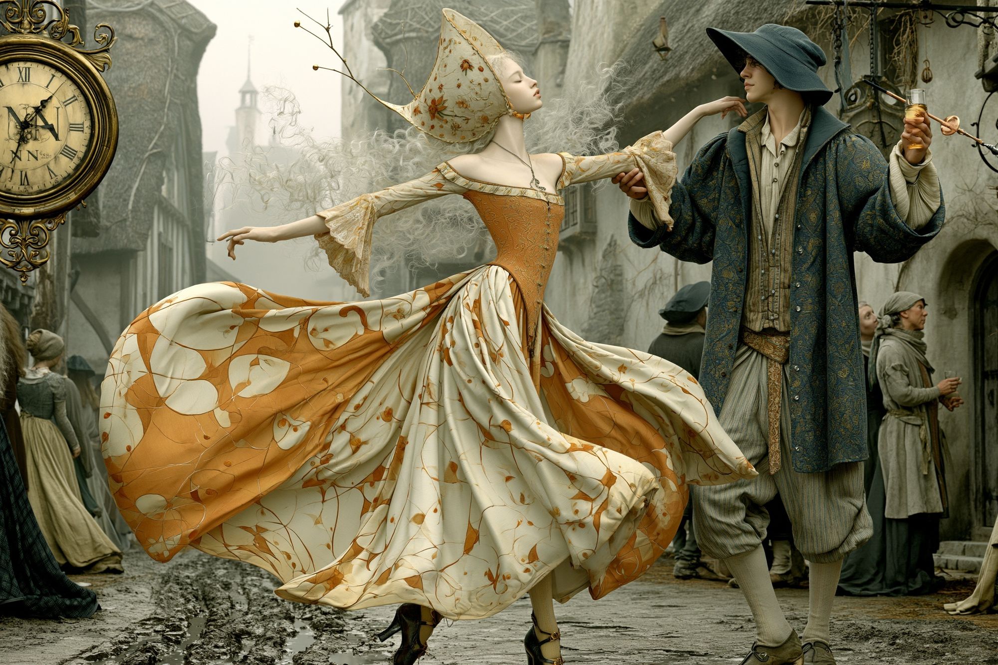 Clockwork Dance — Surrealism Print. poster — fine-art art