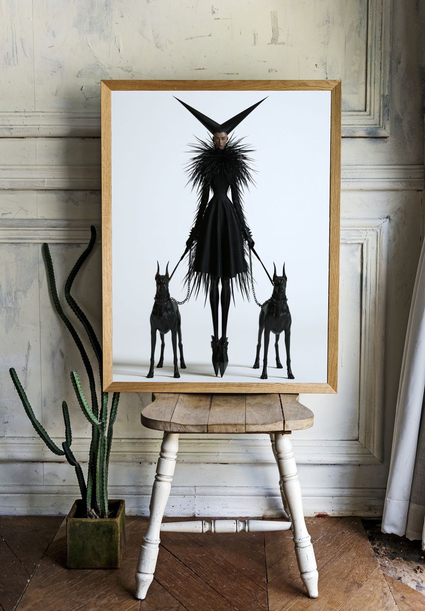 Dark Fashion Figure Poster. — room view 1
