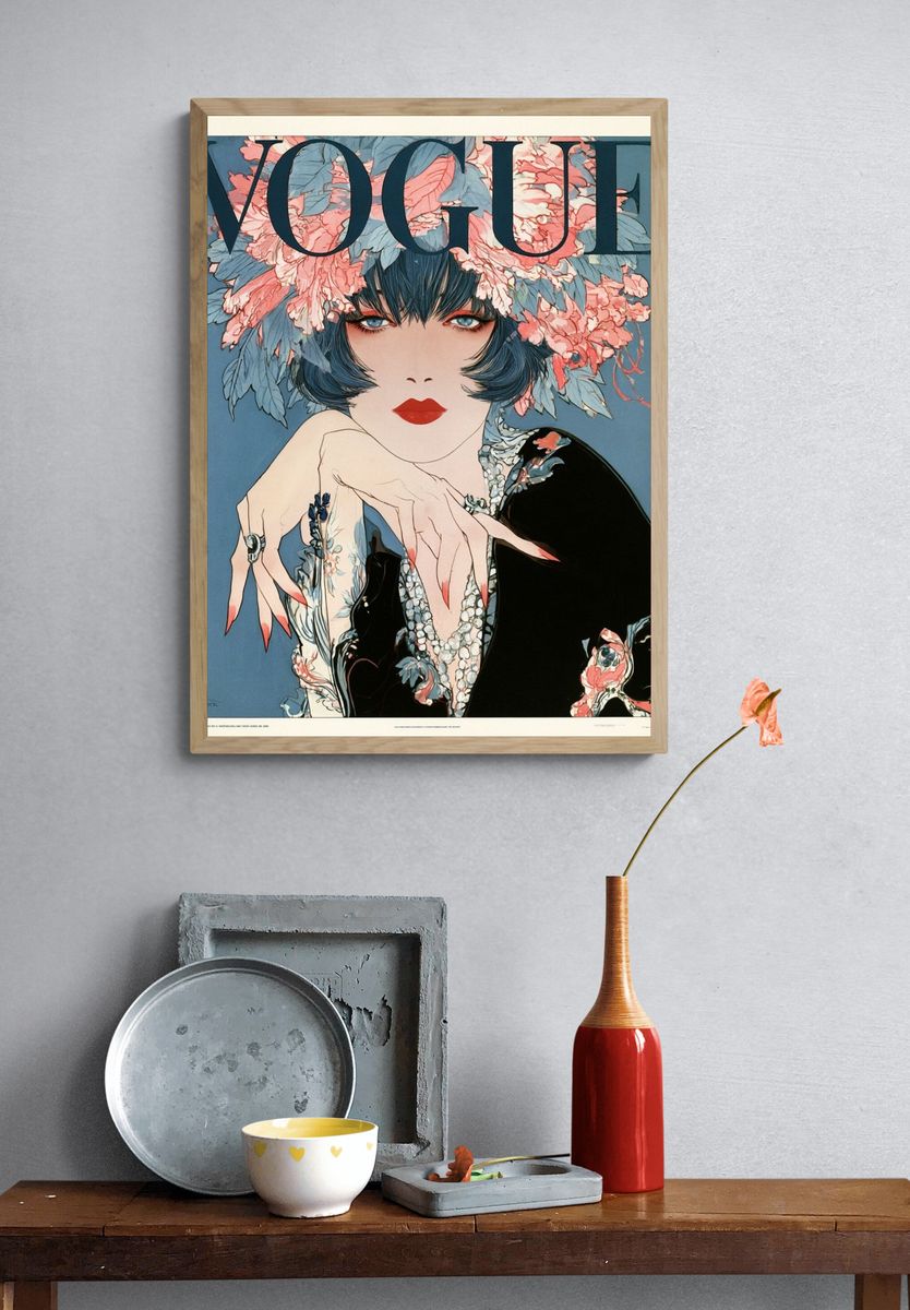 Vogue Floral Portrait Print. — room view 3