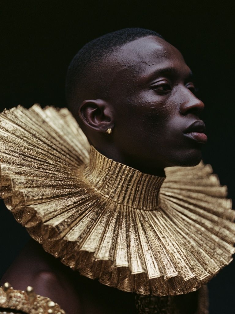 Golden Portrait Fashion Poster. poster detail