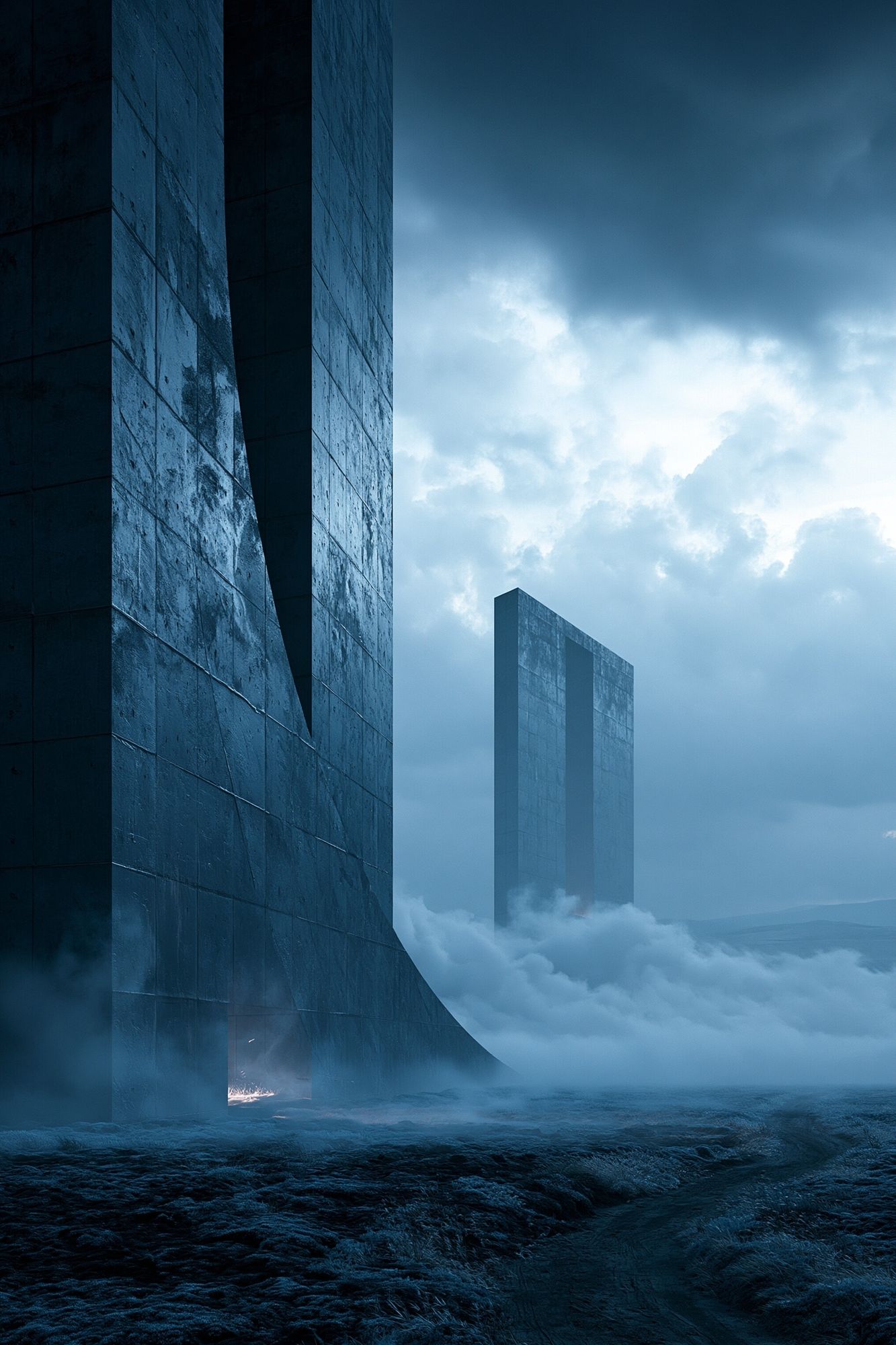 Monolithic Seascape — Surreal Print. poster — fine-art art