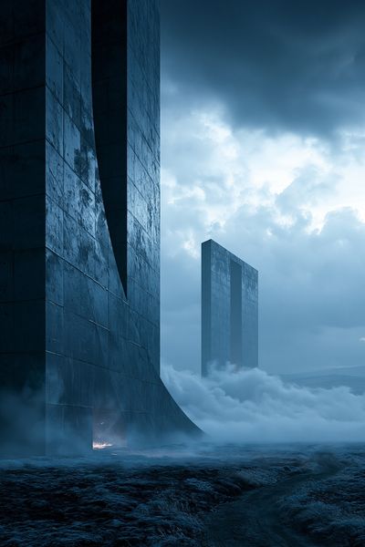 Monolithic Seascape — Surreal Print.