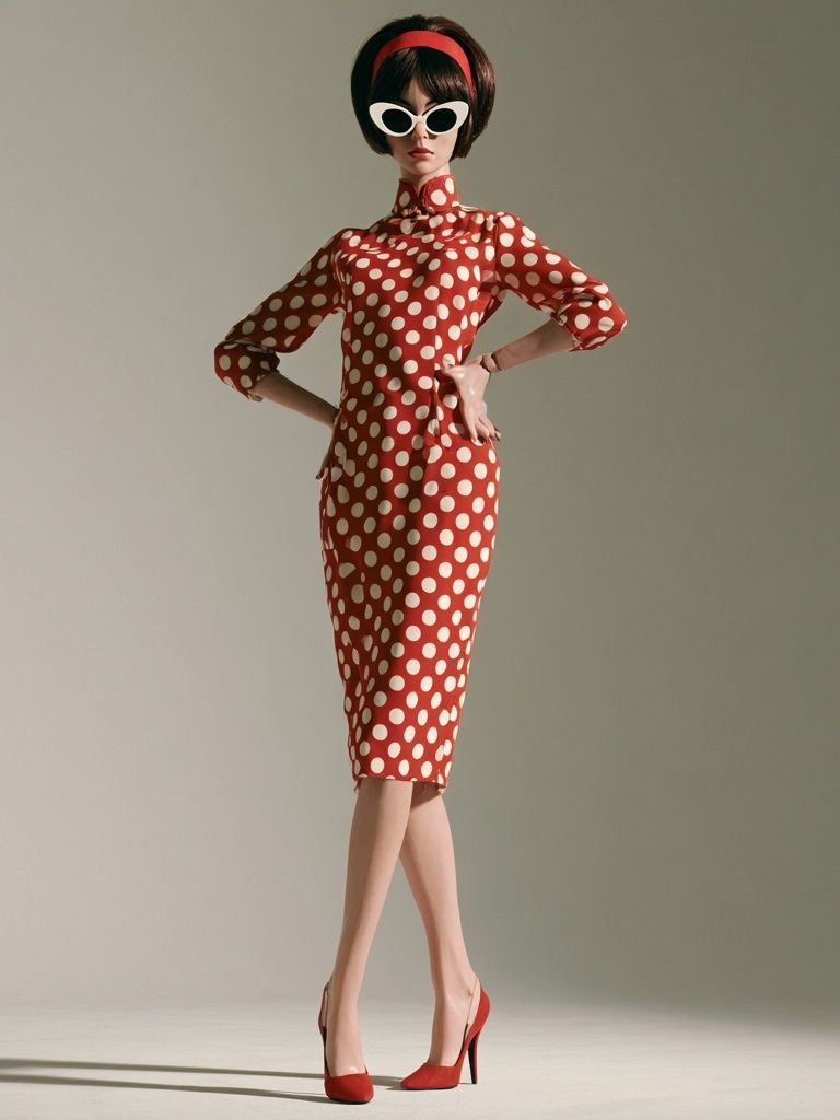 Polka Dot Fashion Portrait Poster. poster — fashion art