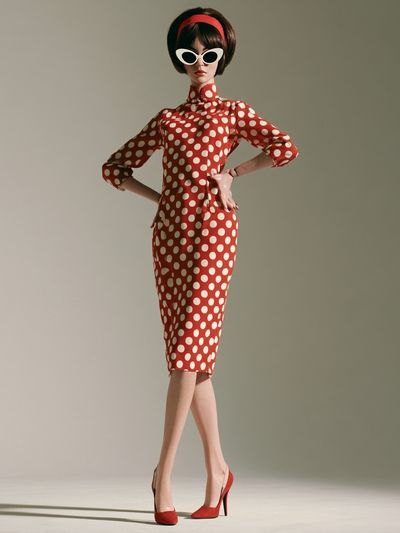 Polka Dot Fashion Portrait Poster.