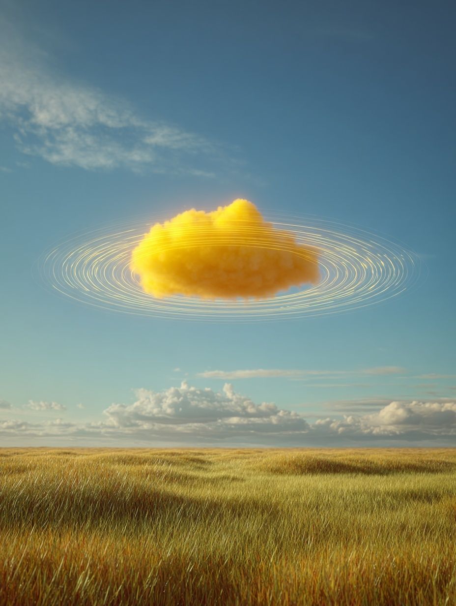 Golden Cloud Landscape Print. poster — fine-art art