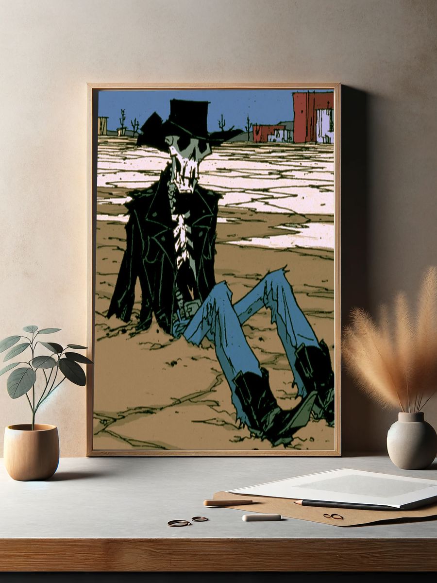 Surreal Cowboy Desert Print. — room view 2