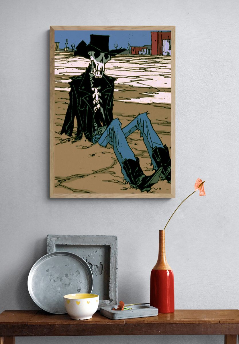 Surreal Cowboy Desert Print. — room view 3