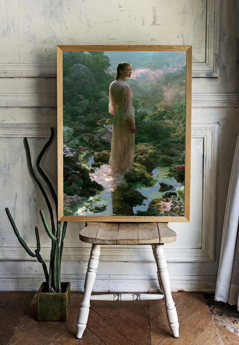 Enchanted Garden Figure Print. room preview