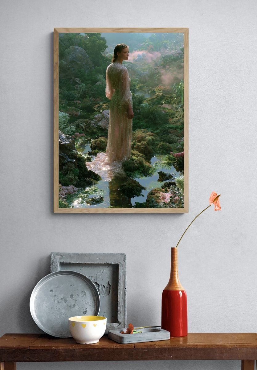 Enchanted Garden Figure Print. — room view 3
