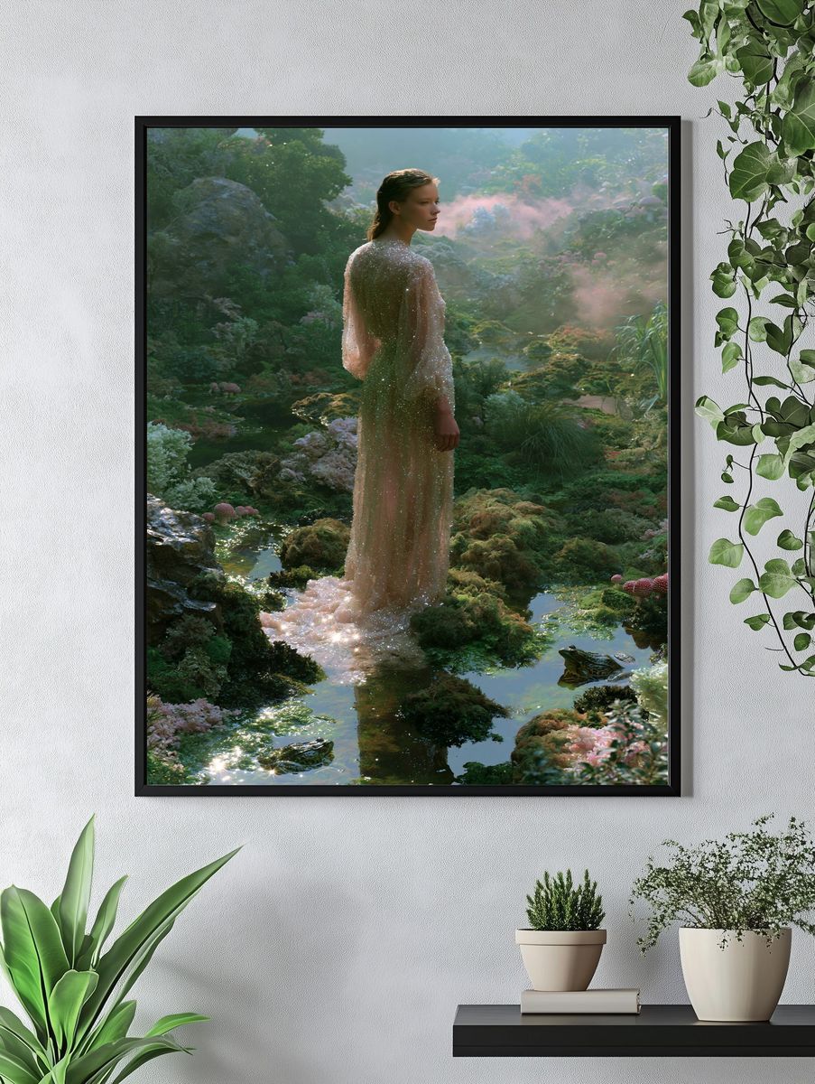 Enchanted Garden Figure Print. — room view 4