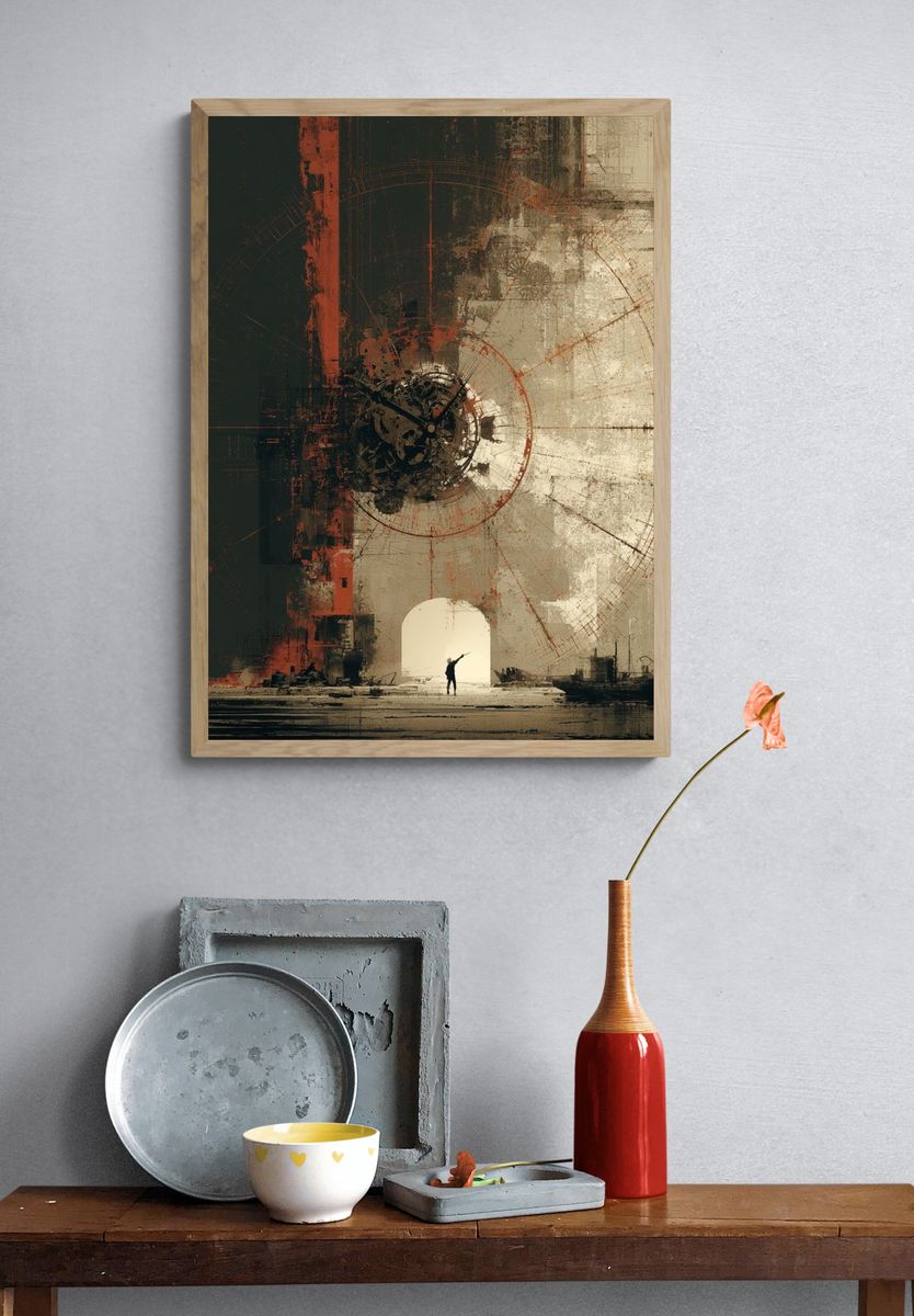 Surreal Archway Abstract Print. — room view 3