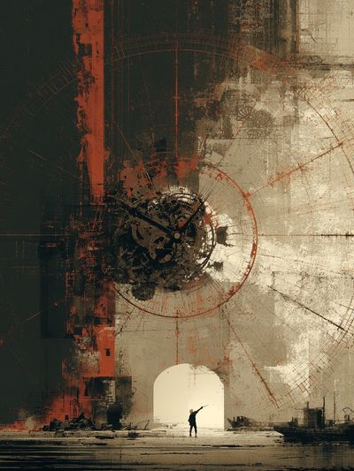 Surreal Archway Abstract Print.
