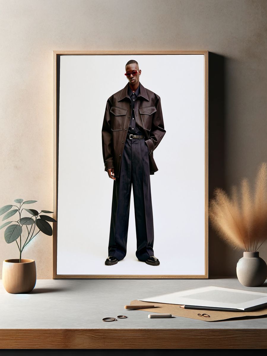Editorial Fashion Portrait Poster. — room view 2