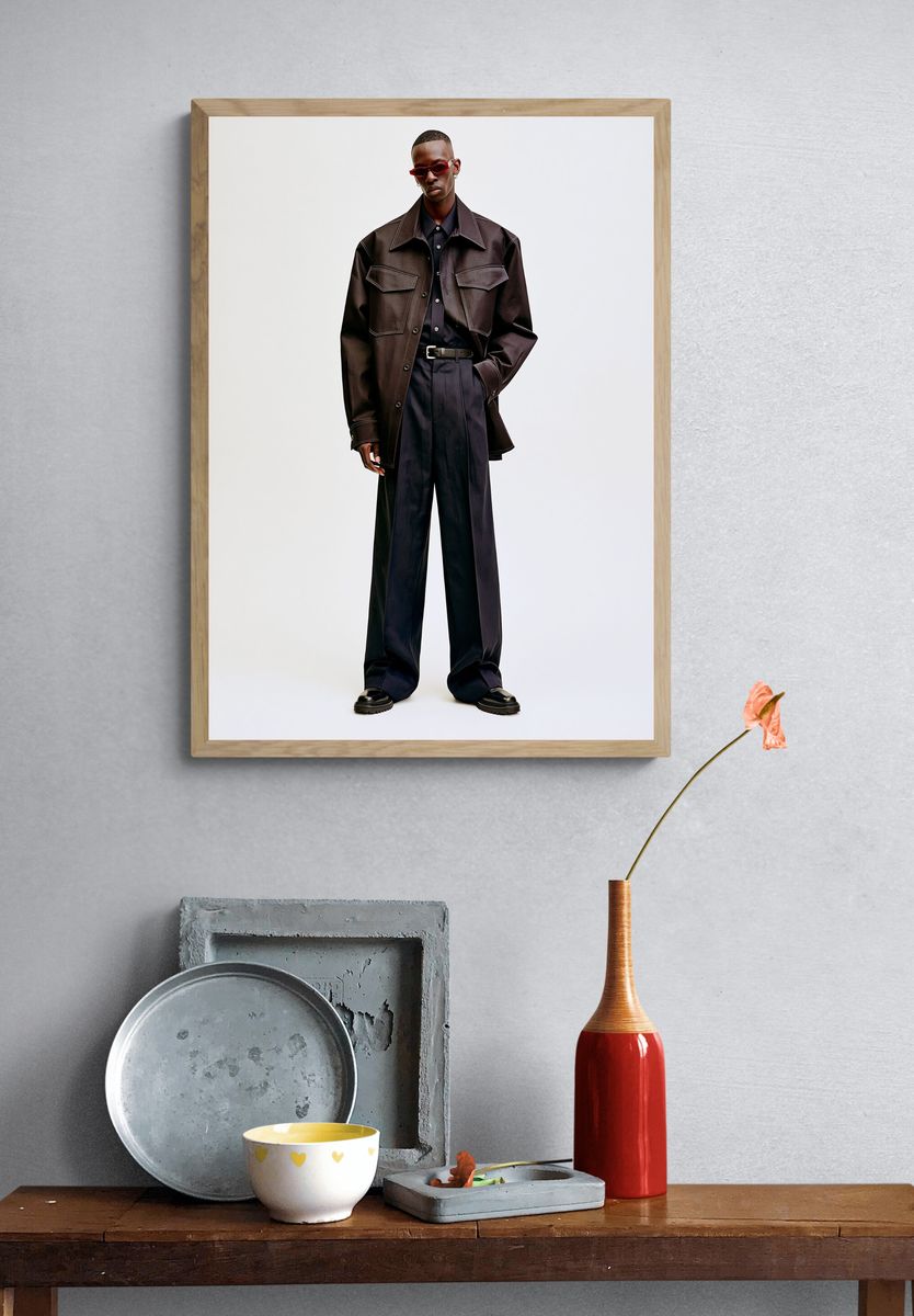 Editorial Fashion Portrait Poster. — room view 3