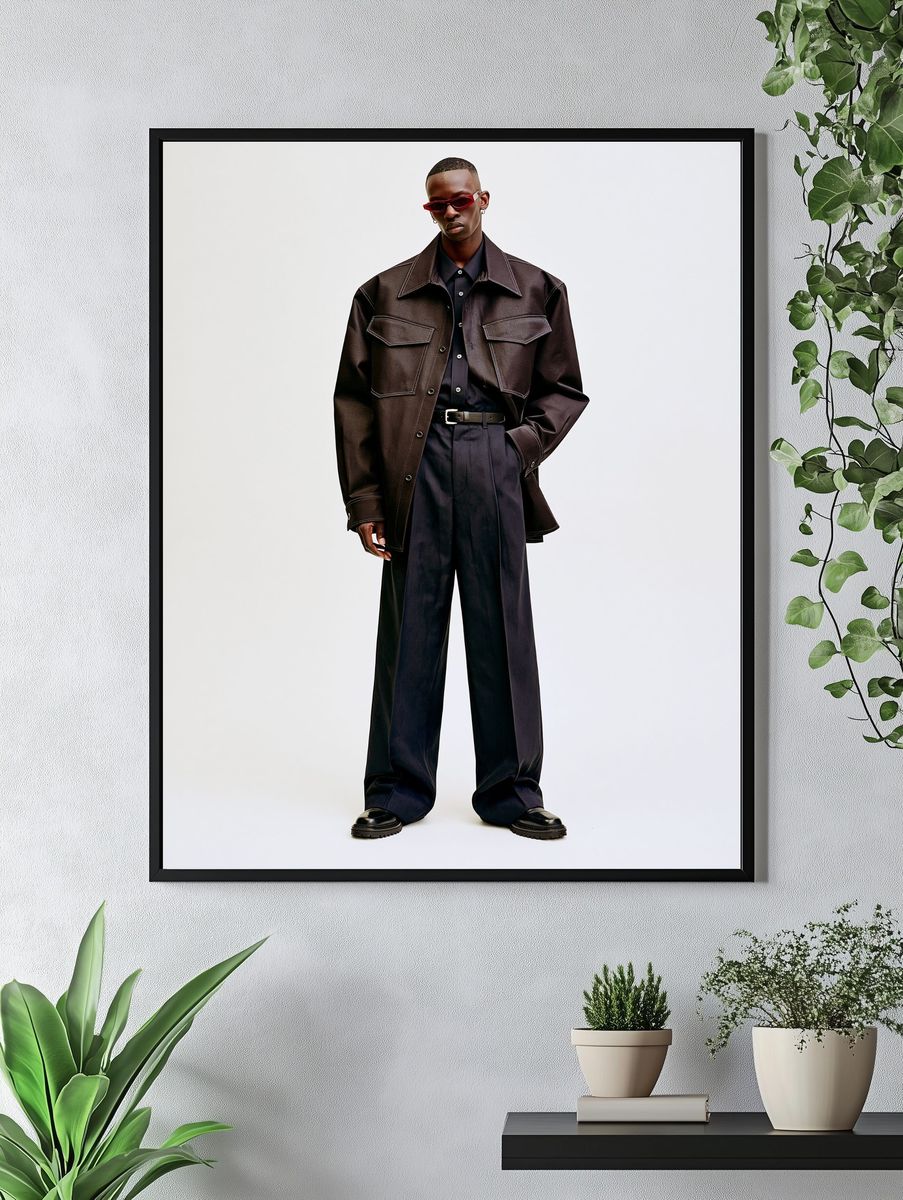 Editorial Fashion Portrait Poster. — room view 4
