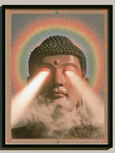Cosmic Buddha Vision Print. poster