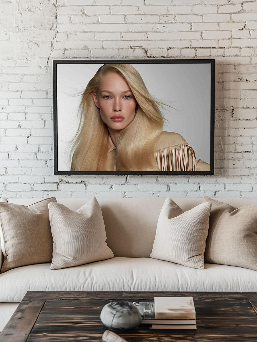 Blonde Fashion Portrait Poster. room preview