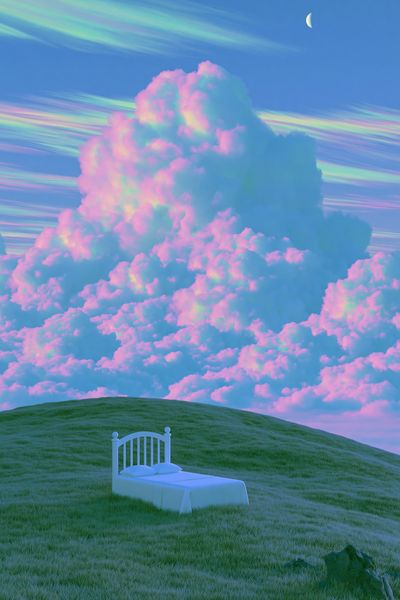 Dreamy Cloudscape Surrealism Poster. poster