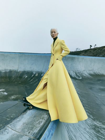 Yellow Fashion Portrait Poster. poster