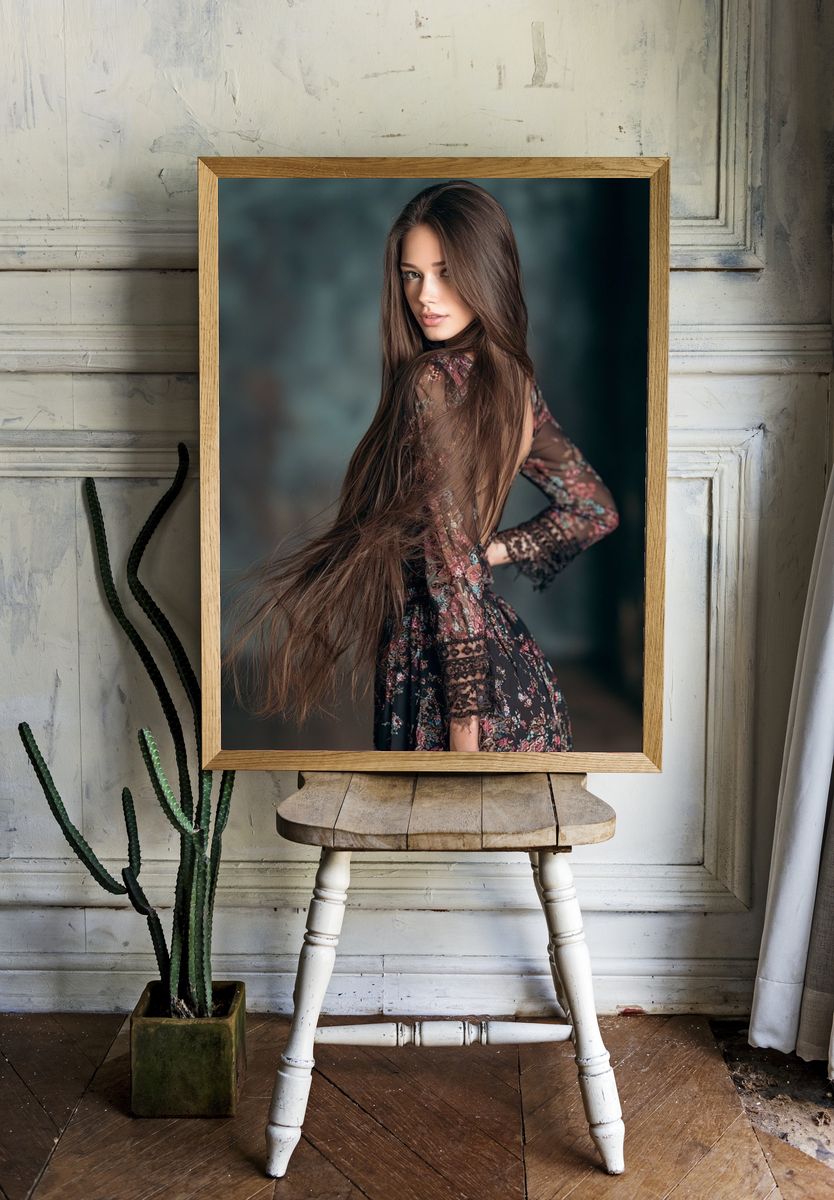 Bohemian Portrait Fashion Poster. room preview