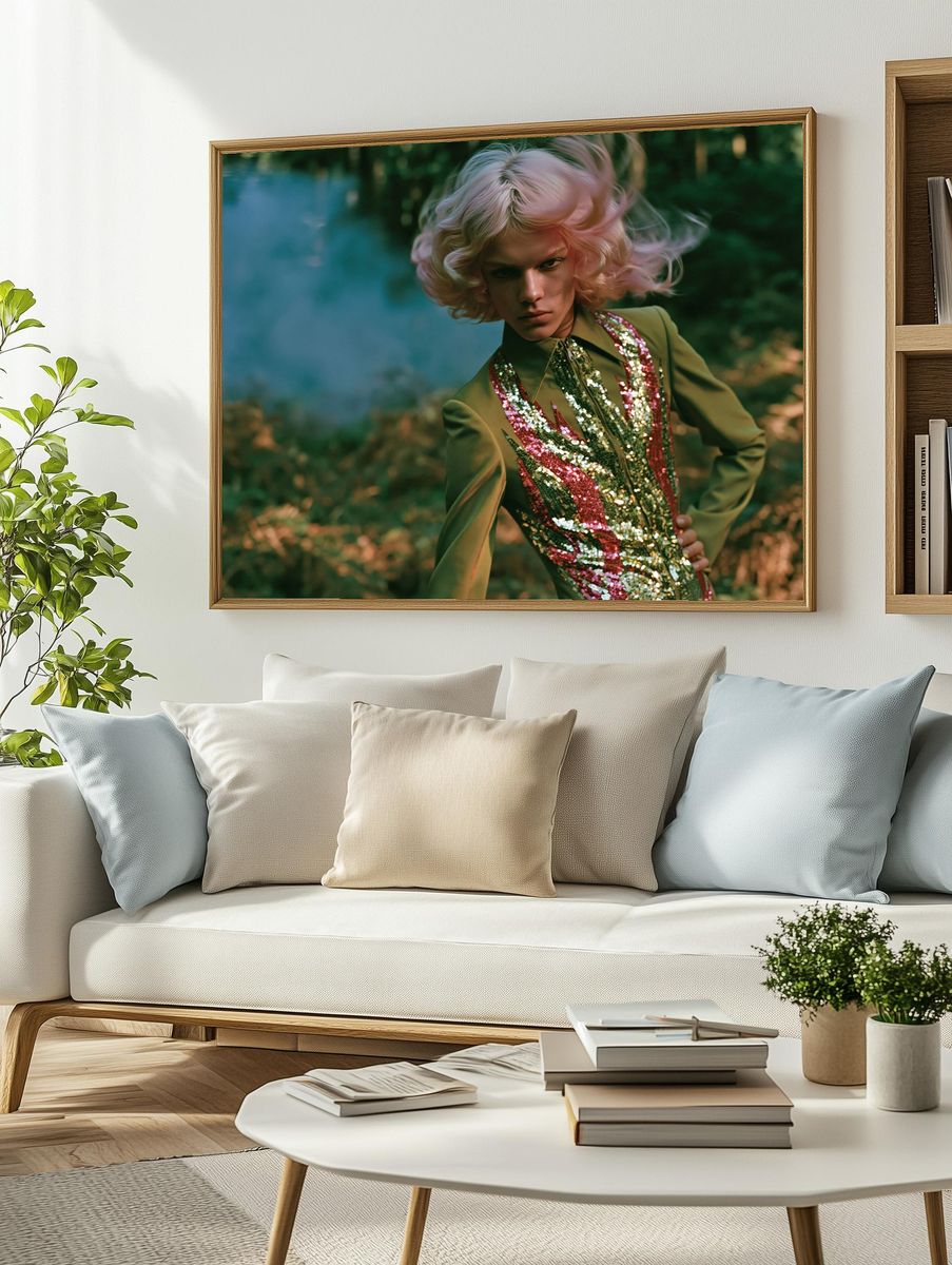 Avant-Garde Fashion Portrait Poster. — room view 2