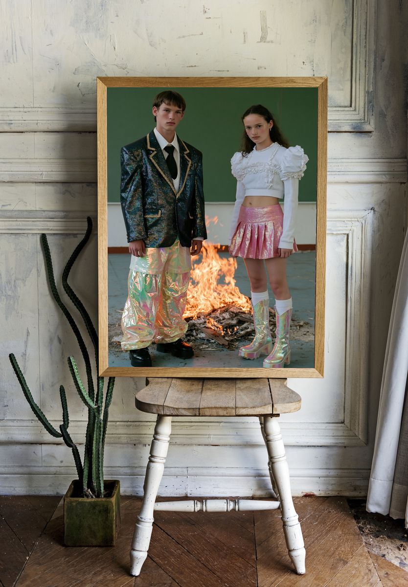 Avant-Garde Fashion Portrait Poster. — room view 1