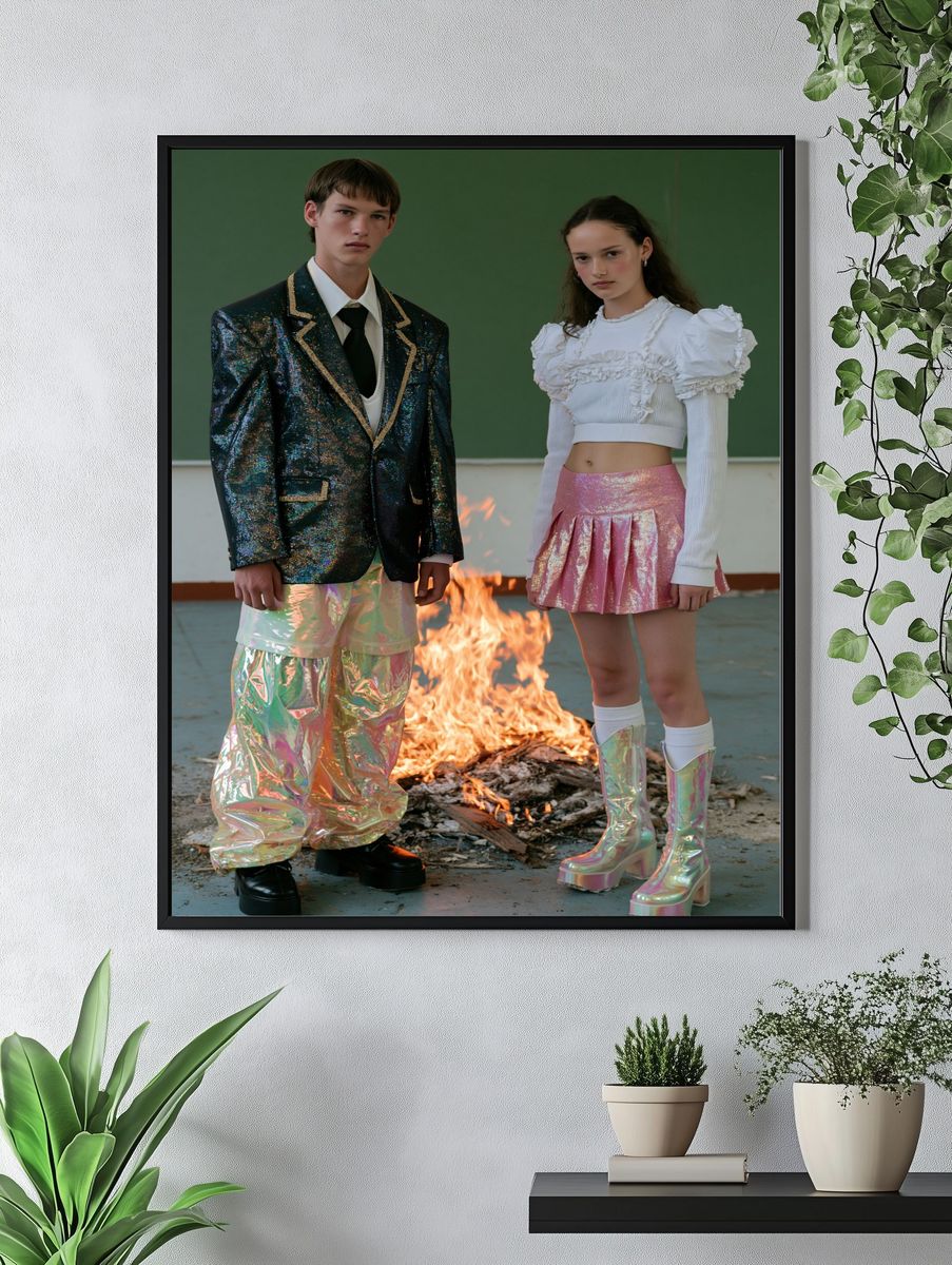Avant-Garde Fashion Portrait Poster. — room view 4