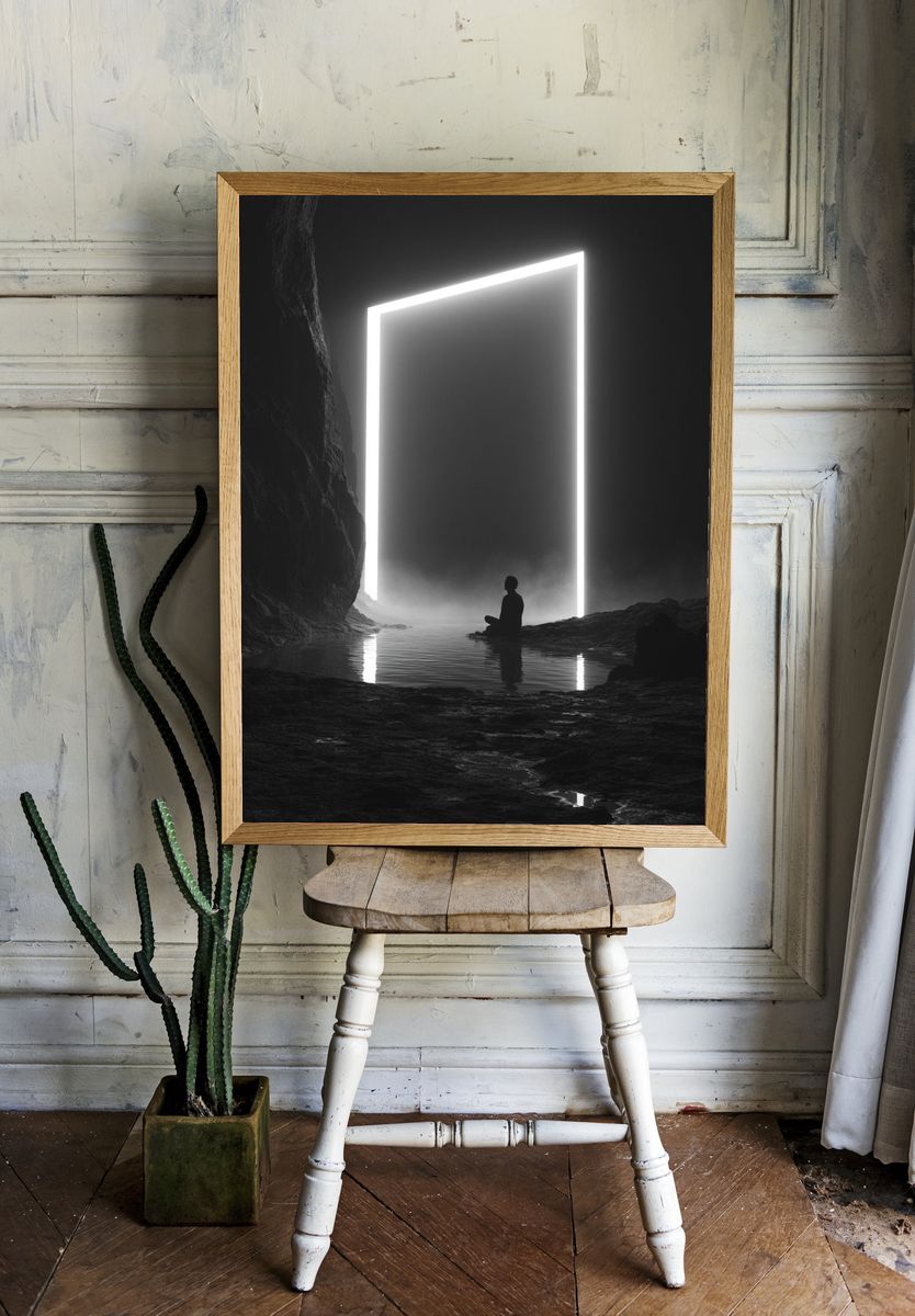 Surreal Cave Portal Print. — room view 1