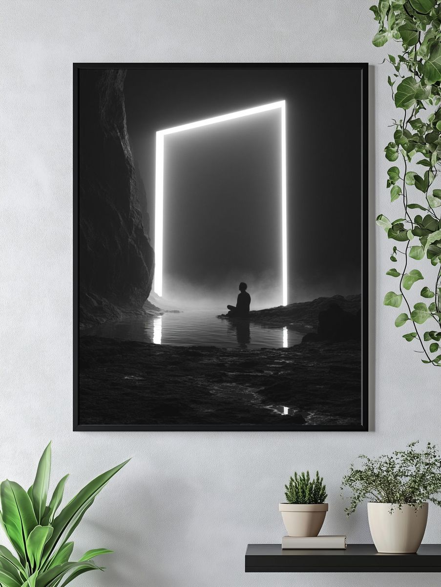 Surreal Cave Portal Print. — room view 4