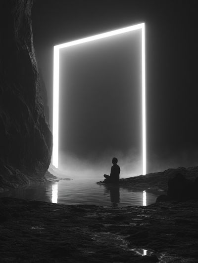 Surreal Cave Portal Print.
