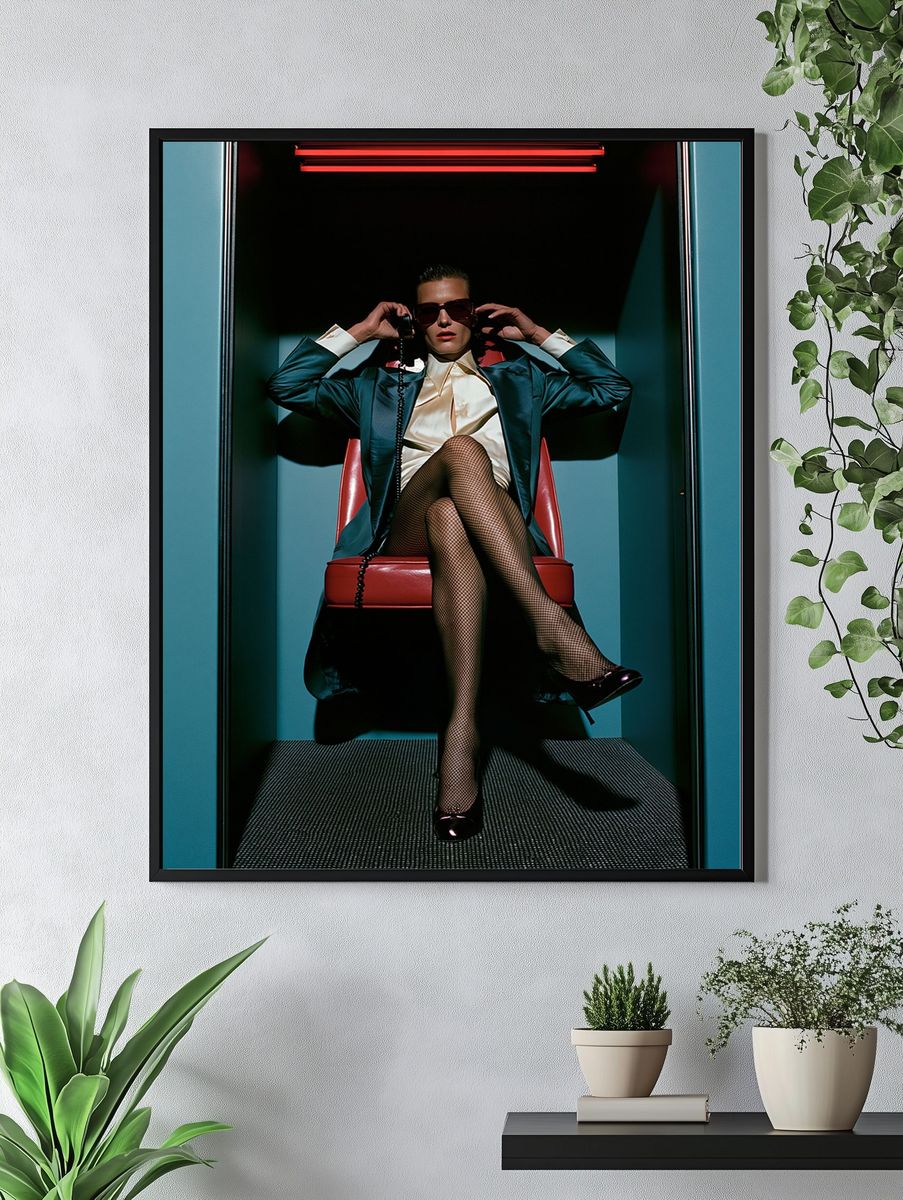 Retro Fashion Portrait Poster. — room view 4