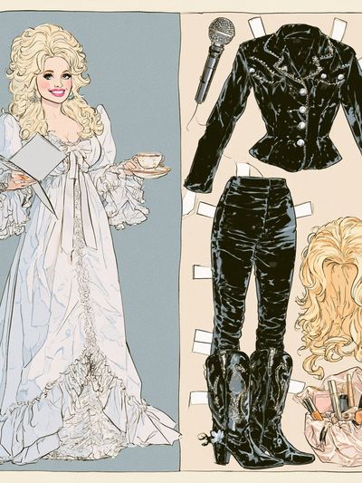 Vintage Fashion Doll Illustration Poster.