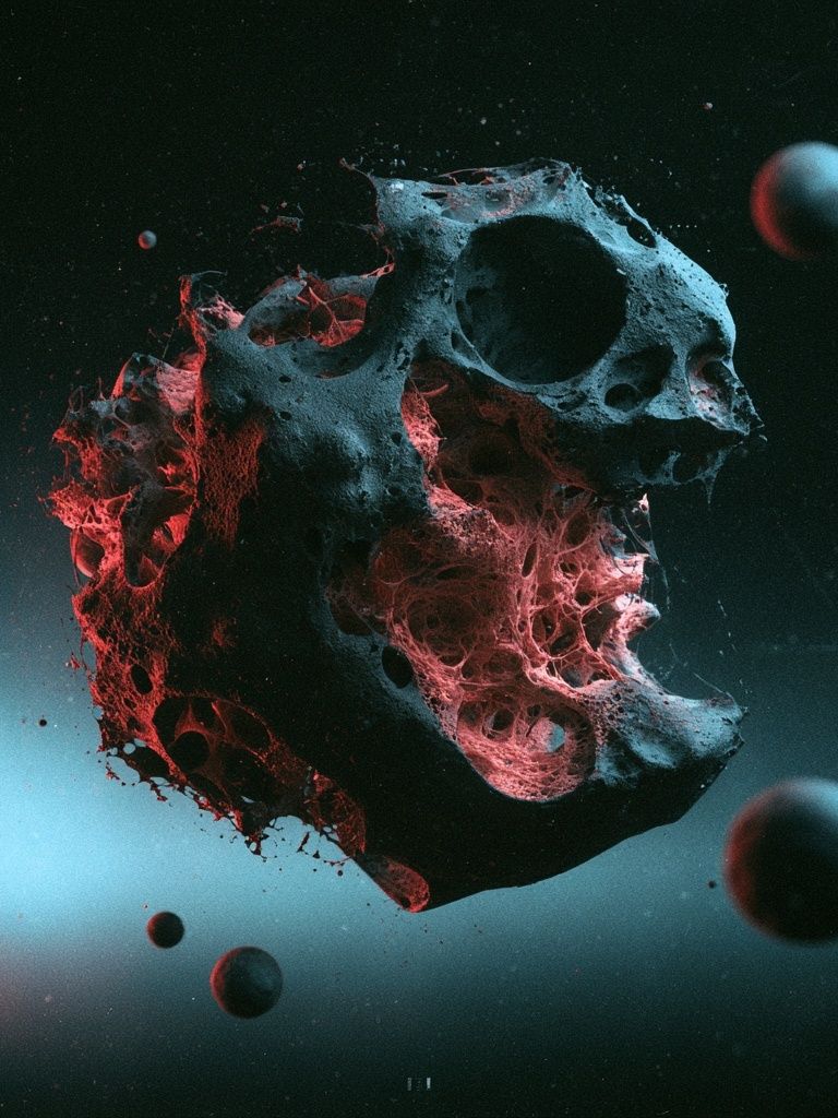 Cosmic Skull Surrealism Print. poster — fine-art art