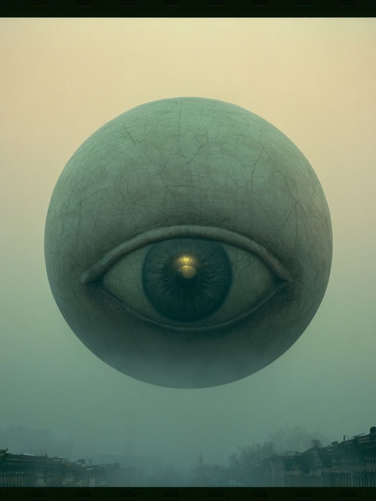 Surreal Floating Eye Print. poster — fine-art art