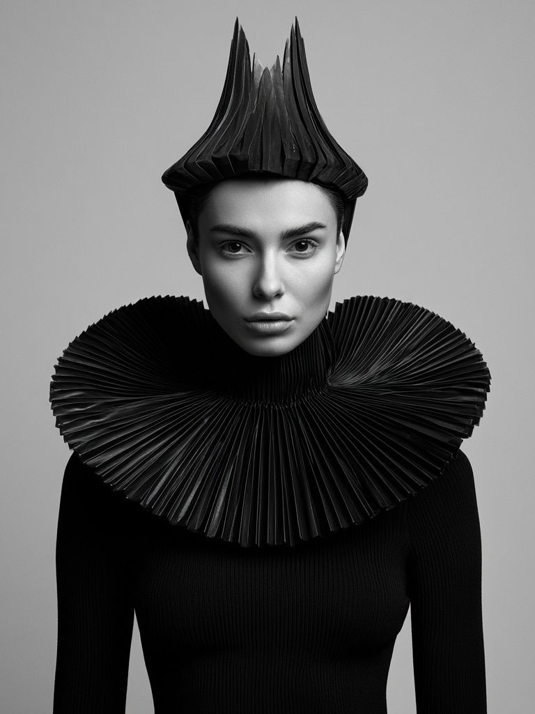 Avant-Garde Fashion Portrait Print. poster detail