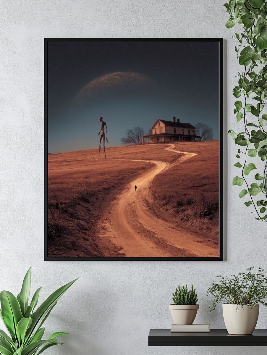 Surreal Country Road Poster. — room view 4