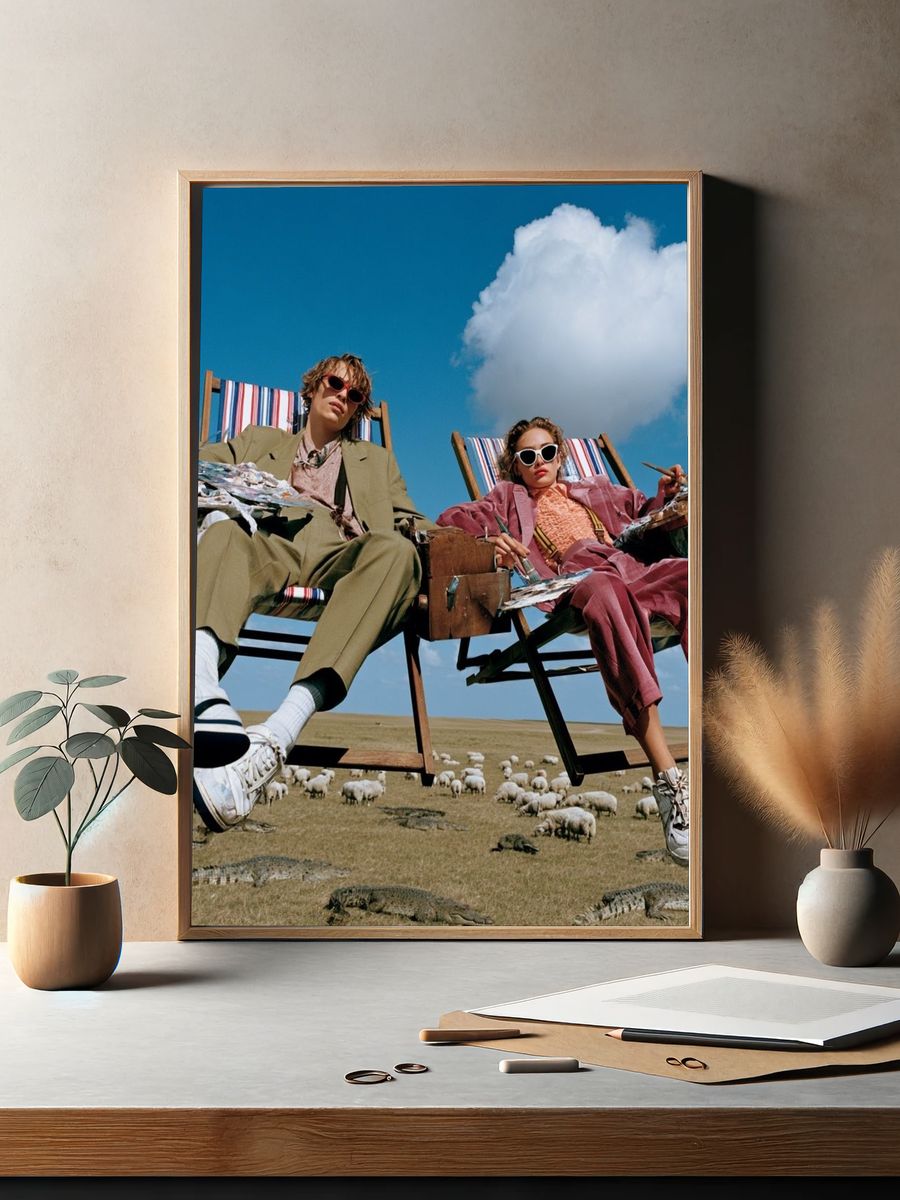 Surreal Fashion Picnic Poster. — room view 2
