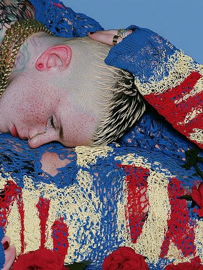 Textured Portrait Fashion Print.