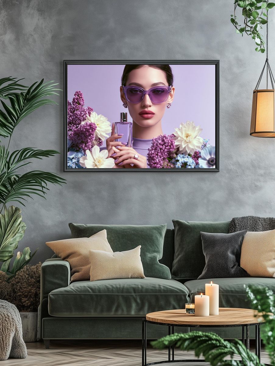 Purple Beauty Portrait Print. — room view 4