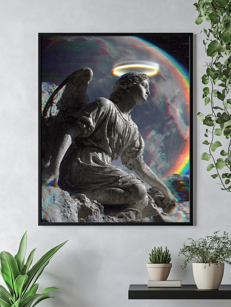 Celestial Angel Surrealism Poster. — room view 4