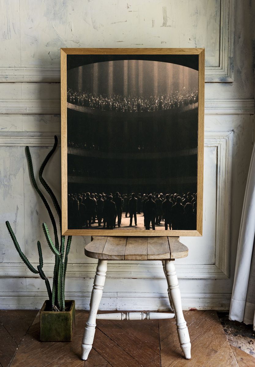 Crowded Atrium — Surreal Print. room preview