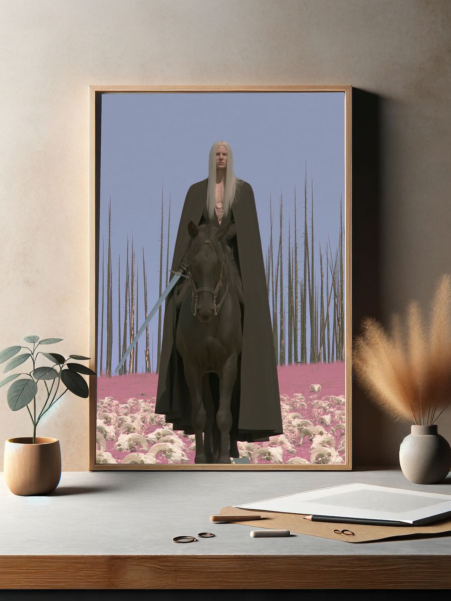 Dark Rider Surrealism Poster. — room view 2
