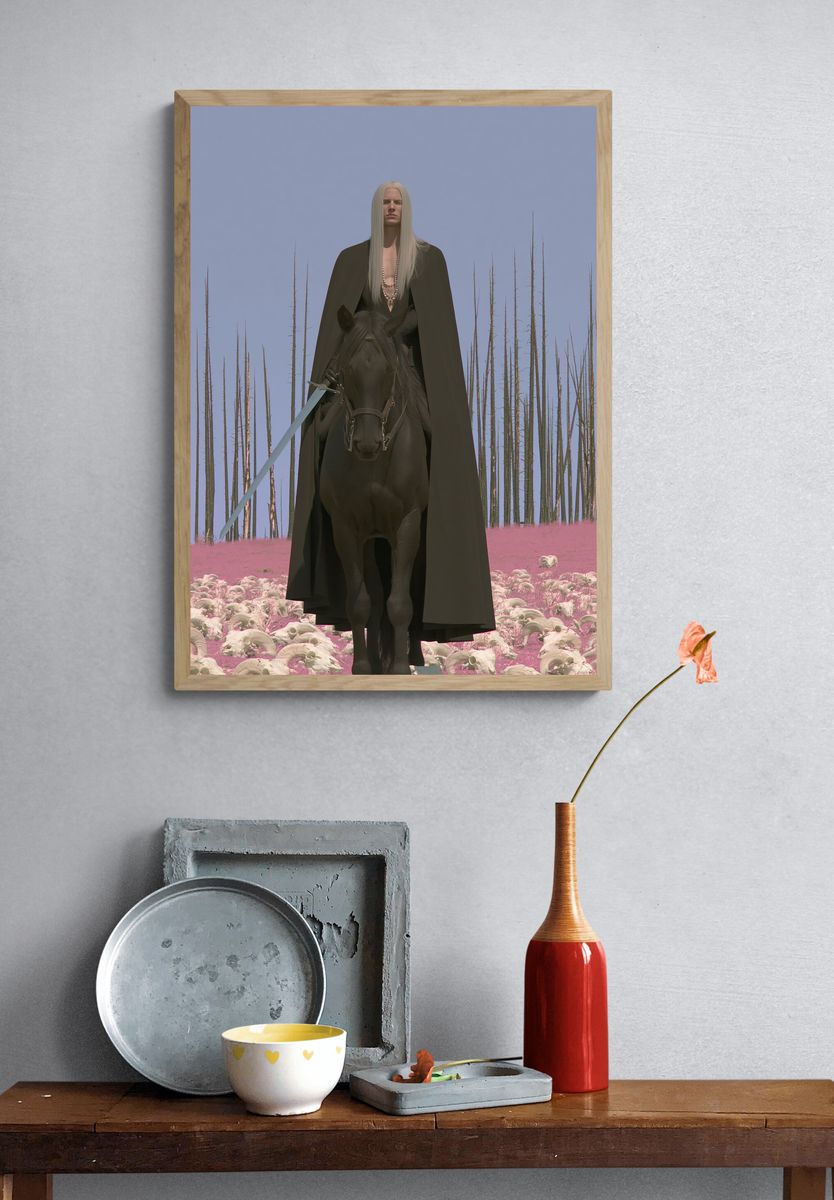 Dark Rider Surrealism Poster. — room view 3